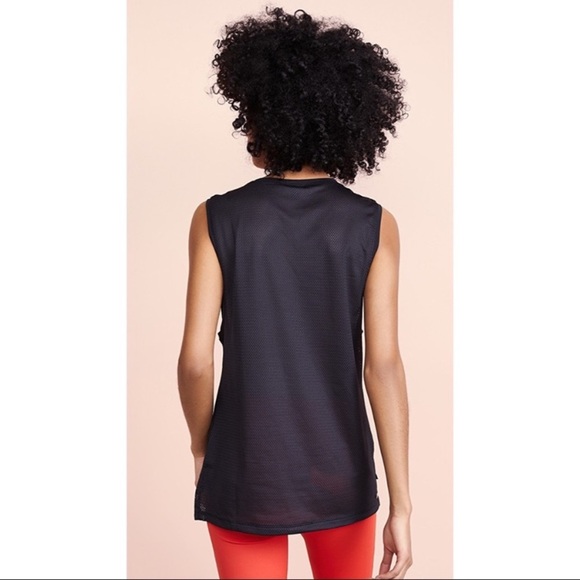 Alala Skimm Black Mesh Tank Top Small - Picture 3 of 9